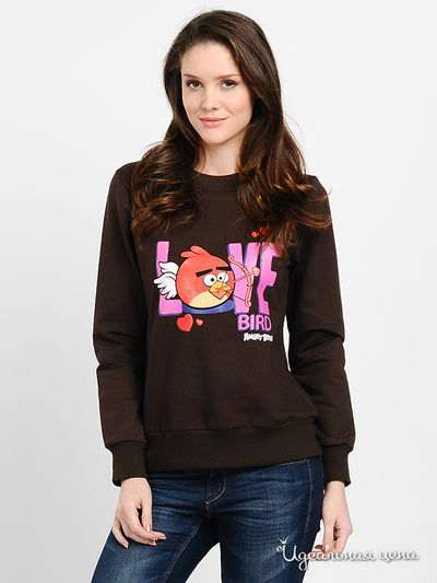 Свитшот Angry Birds, цвет цвет шоколадный