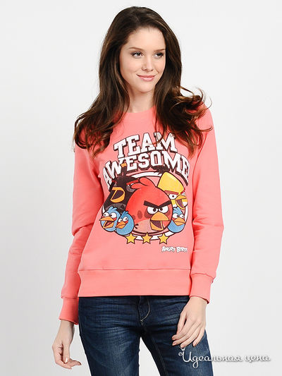 Свитшот Angry Birds, цвет цвет коралловый