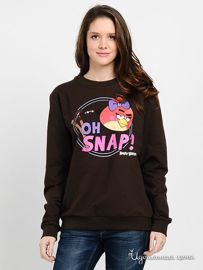 Свитшот Angry Birds, цвет цвет шоколадный