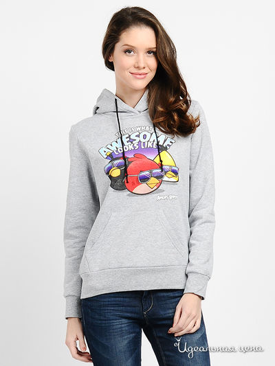 Свитшот Angry Birds, цвет цвет серый