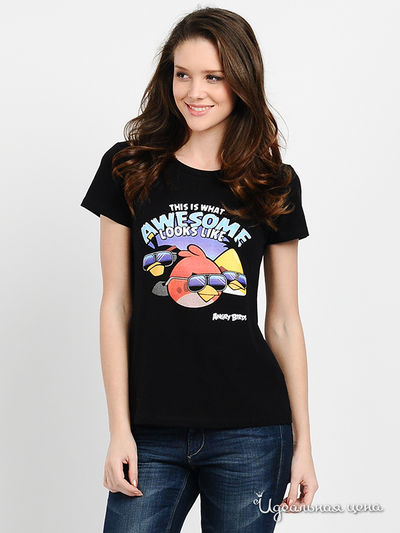 Футболка Angry Birds, цвет цвет черный