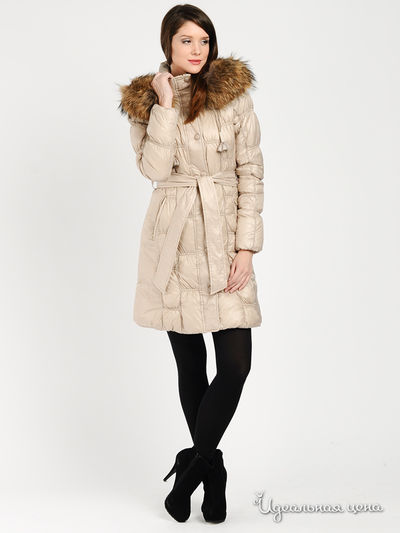 Пуховик MISS  SUN, цвет цвет бежевый