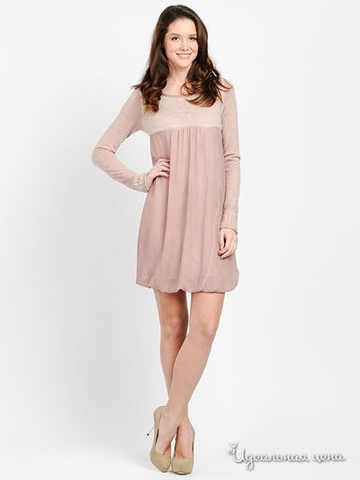 Платье Pois, цвет цвет светло-розовый / бежевый