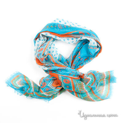 Палантин Fiona Fantozzi, цвет цвет голубо-оранжевый