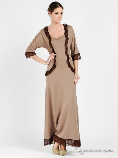 Платье Adzhedo, цвет цвет кофейный