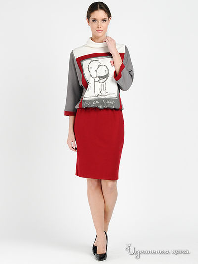 Платье Adzhedo, цвет цвет молочный / винный