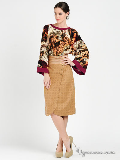 Платье Adzhedo, цвет цвет бежевый / мультиколор