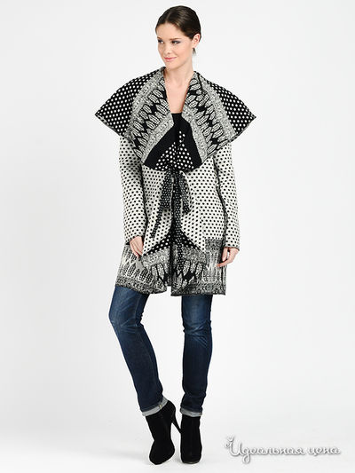 Полупальто Adzhedo, цвет цвет белый / черный