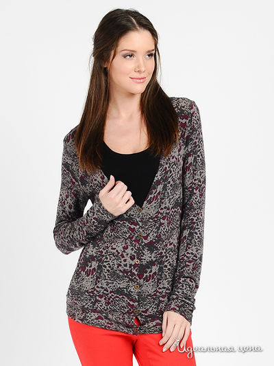 Кардиган Esprit-maternity, цвет цвет серый / ягодный