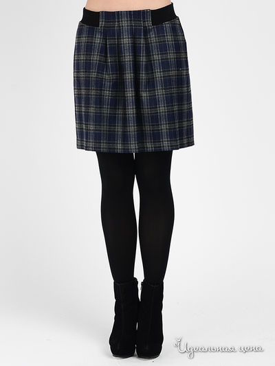 Юбка Pietro Brunelli, цвет цвет синий / серый