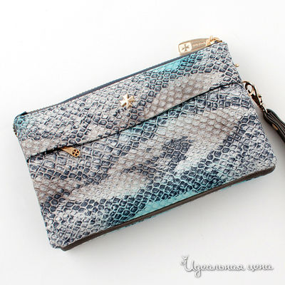 Кошелек-клатч Vasheron, цвет цвет бирюзовый / серый