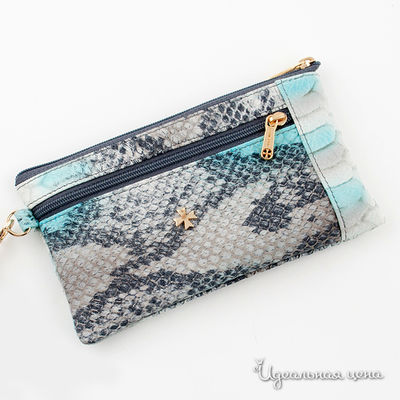 Кошелек-клатч Vasheron, цвет цвет бирюзовый / серый