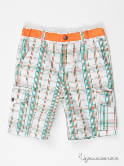 Бермуды Bimbus, цвет цвет белый / принт клетка