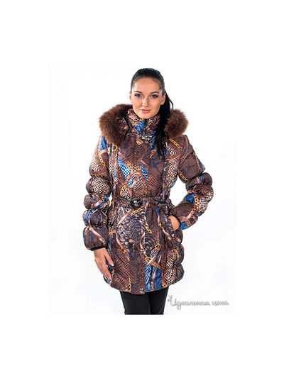 Полупальто Alisaline, цвет цвет синий / коричневый