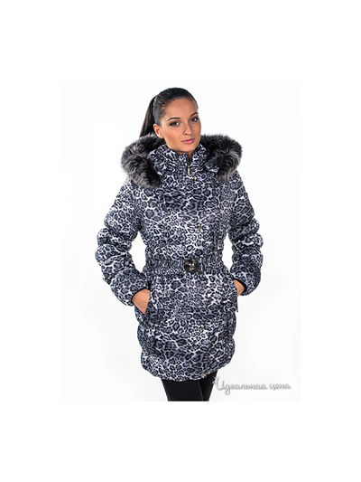 Полупальто Alisaline, цвет цвет серый / принт леопард