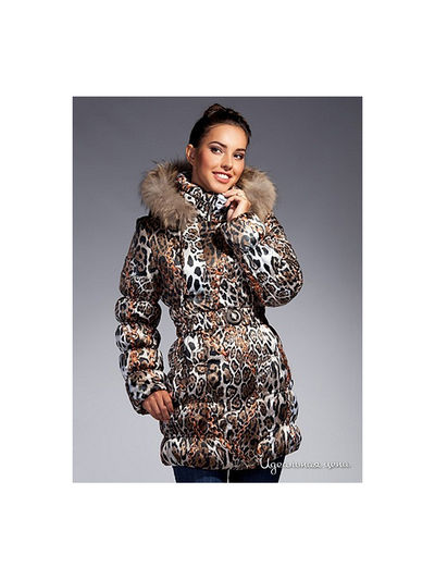 Полупальто Alisaline, цвет цвет коричневый / принт цепи