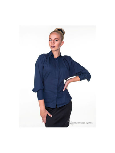 Блуза Satin, цвет цвет сине-серый