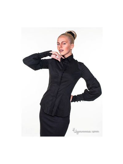 Блуза Satin, цвет цвет черный