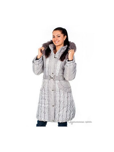 Пальто Alisaline, цвет цвет светло-серый / принт косы
