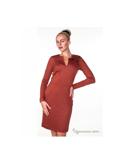 Платье Satin, цвет цвет терракотовый