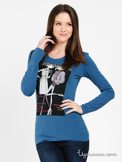 Лонгслив Love Moschino, цвет цвет синий