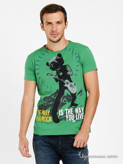 Футболка Love Moschino, цвет цвет зеленый