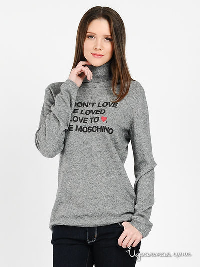 Водолазка Love Moschino, цвет цвет серый