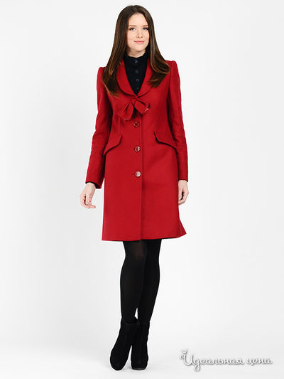 Пальто Love Moschino, цвет цвет бордовый