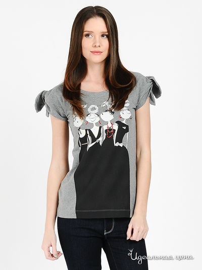 Футболка Love Moschino, цвет цвет серый