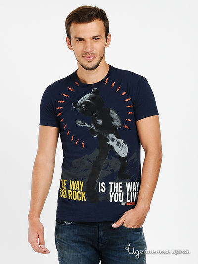 Футболка Love Moschino, цвет цвет синий