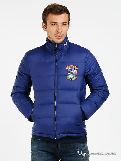 Пуховик Love Moschino, цвет цвет синий