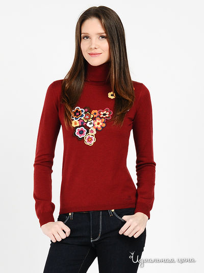 Водолазка Love Moschino, цвет цвет бордовый