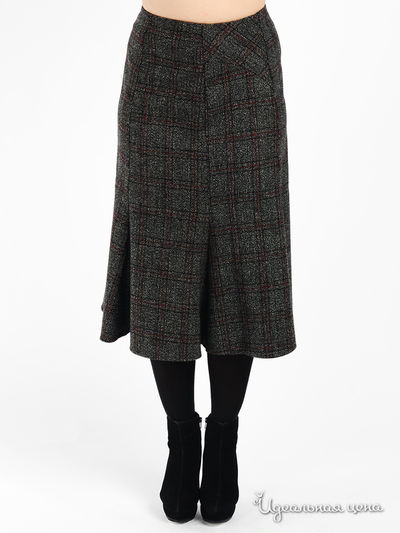 Юбка Gabriela, цвет цвет графитовый / принт клетка