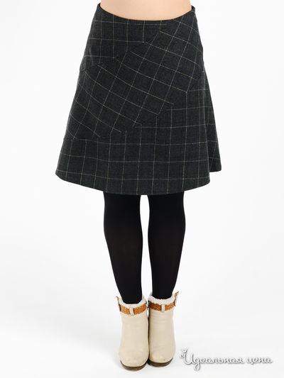 Юбка Gabriela, цвет цвет графитовый / принт клетка