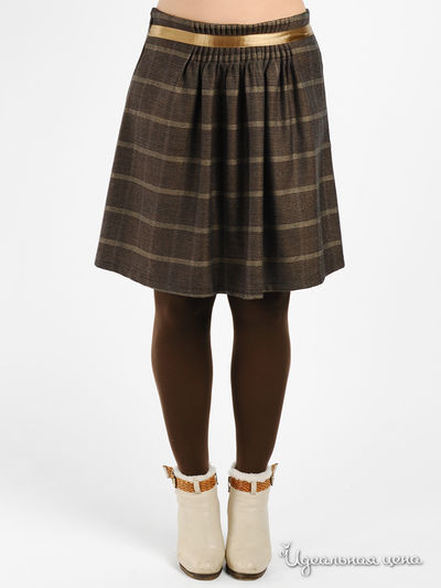 Юбка Gabriela, цвет цвет шоколадный / песочный