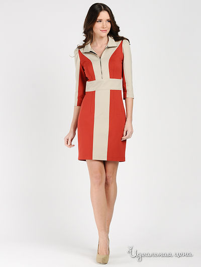 Платье Maria Rybalchenko, цвет цвет бежевый / терракотовый