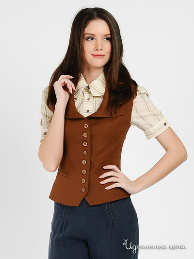 Жилет Shipilova, цвет цвет коричневый
