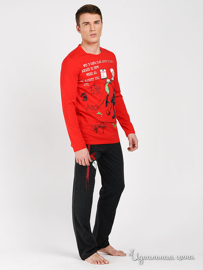 Комплект Yax, цвет цвет красный / темно-серый меланж