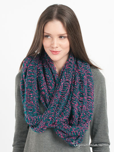 Шарф Star Rise, цвет цвет морской волны / фуксия