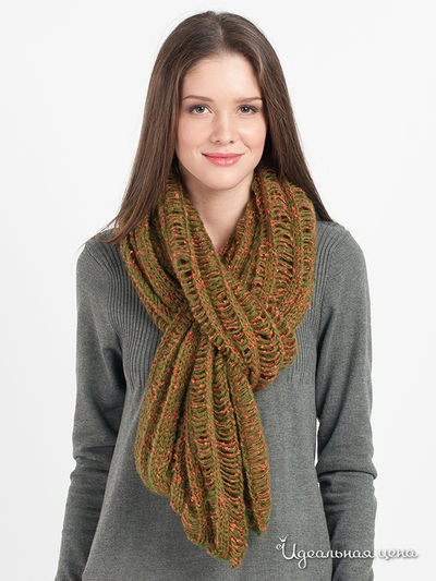 Шарф Star Rise, цвет цвет терракотовый / зеленый
