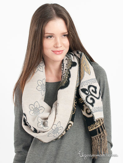 Палантин Star Rise, цвет цвет черный / молочный