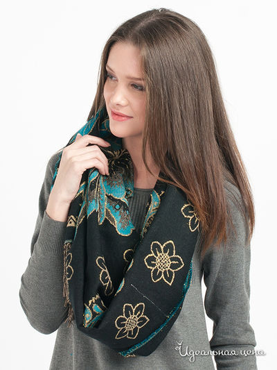 Палантин Star Rise, цвет цвет морской волны / черный