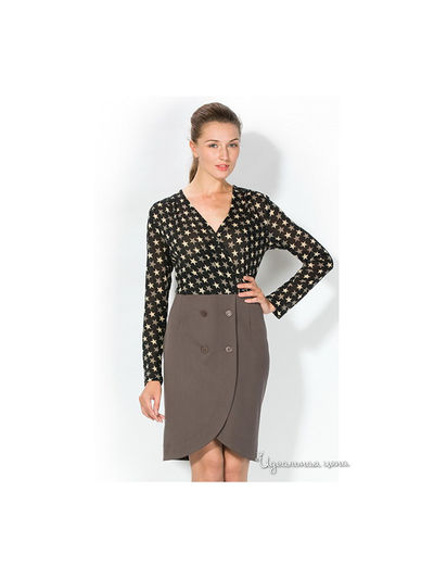 Платье Remix, цвет цвет черный / коричневый