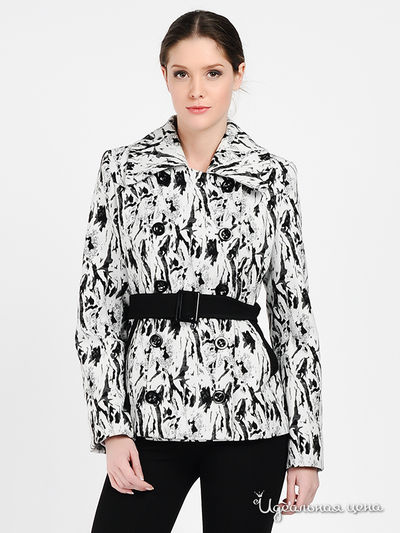 Полупальто Adzhedo, цвет цвет белый / черный