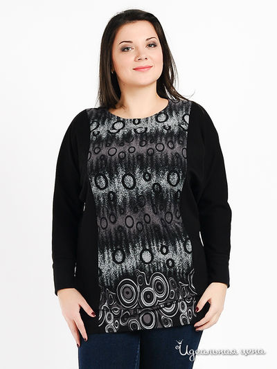 Туника Пава, цвет цвет черный / сиреневый / серый