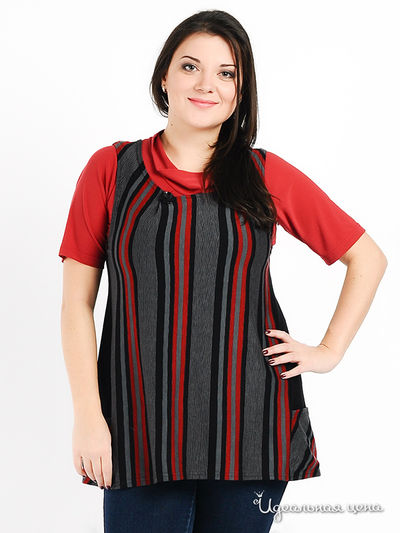 Туника Пава, цвет цвет черный / красный
