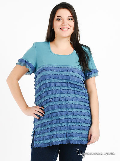 Туника Пава, цвет цвет бирюзовый