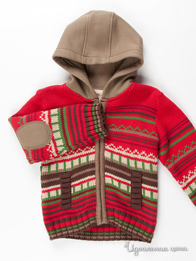 Толстовка Deux par Deux, цвет цвет красный / бежевый