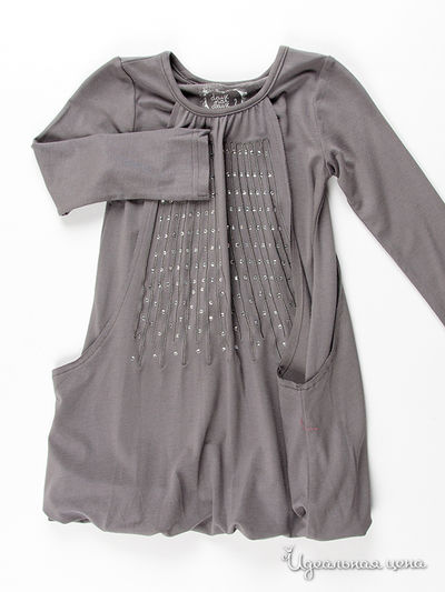 Платье Deux par Deux, цвет цвет серый