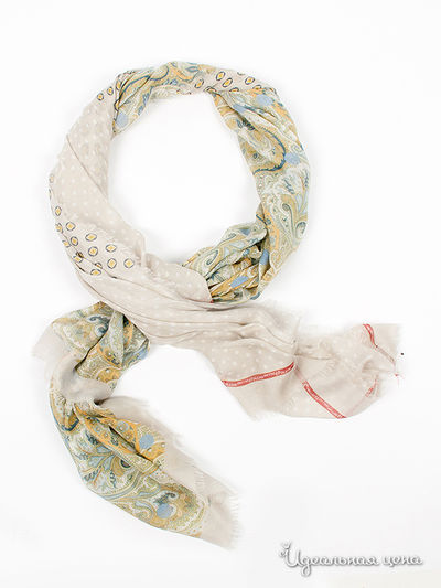 Палантин Pollini, цвет цвет серо-бежевый / зеленый